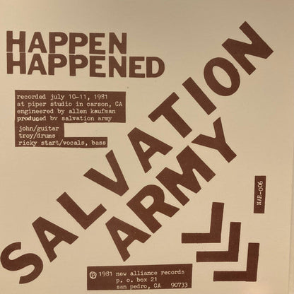 Salvation Army - Mind Gardens (7" VINYL) | Mint (M) Mint (M)-