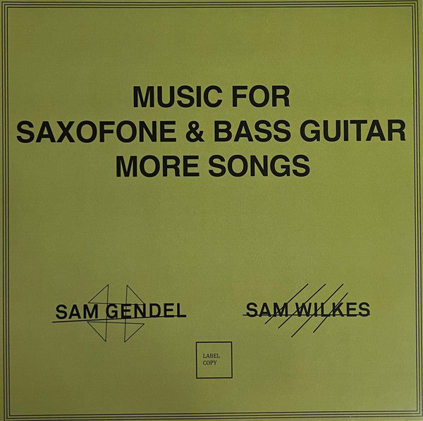 Music For Saxofone & Bass Guitar More Songs | Mint (M) Mint (M)-