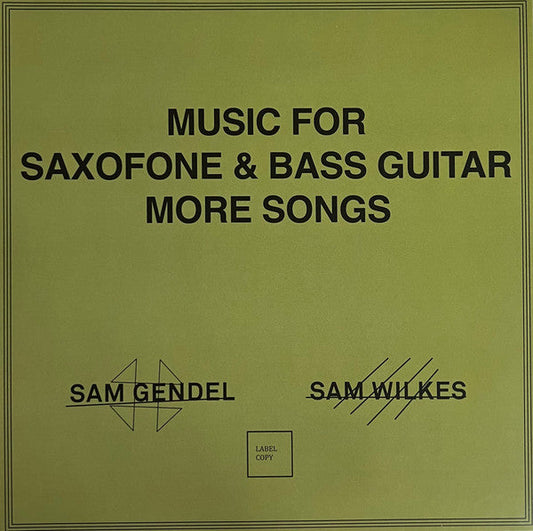 Music For Saxofone & Bass Guitar More Songs | Mint (M) Mint (M)-