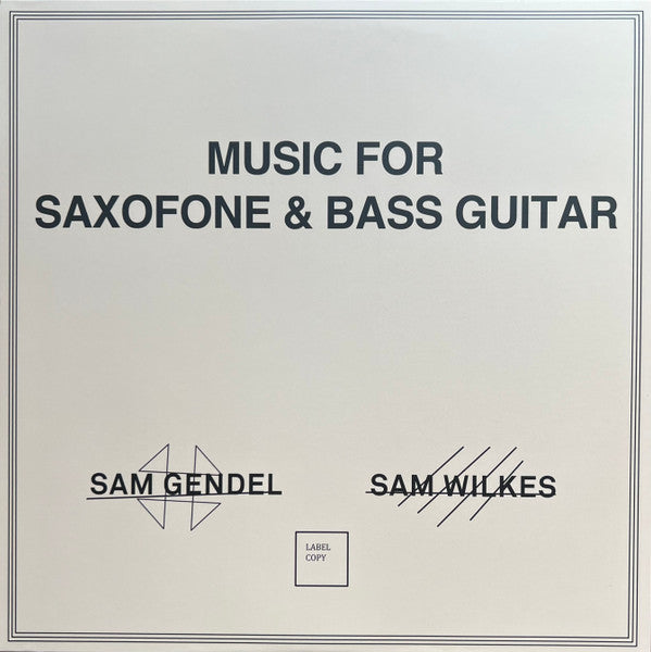Music For Saxofone & Bass Guitar | Mint (M) Mint (M)-