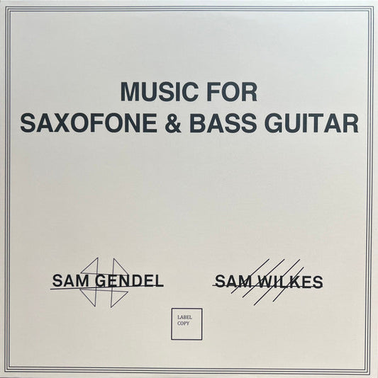 Music For Saxofone & Bass Guitar | Mint (M) Mint (M)-
