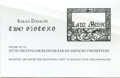 Sarah Davachi - Two Sisters | Mint (M) Mint (M)-