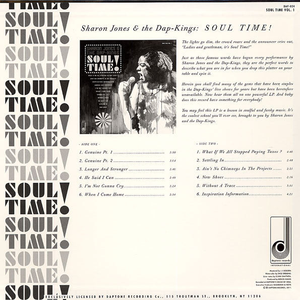 Sharon Jones & The Dap-Kings - Soul Time! (VINYL) | Mint (M) Mint (M)-