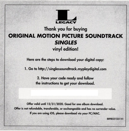 Various - Singles - Original Motion Picture Soundtrack (VINYL) |-