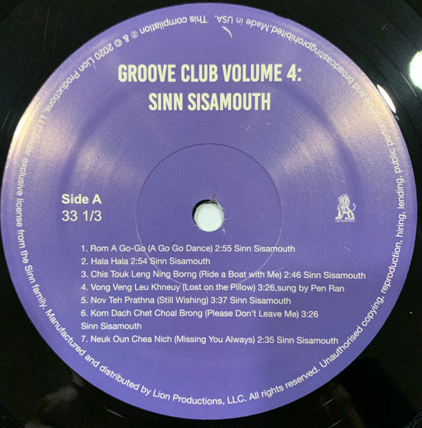 Sinn Sisamouth - Groove Club Vol 4: Sinn Sisamouth | Mint (M) Mint (M)-