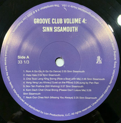 Sinn Sisamouth - Groove Club Vol 4: Sinn Sisamouth | Mint (M) Mint (M)-