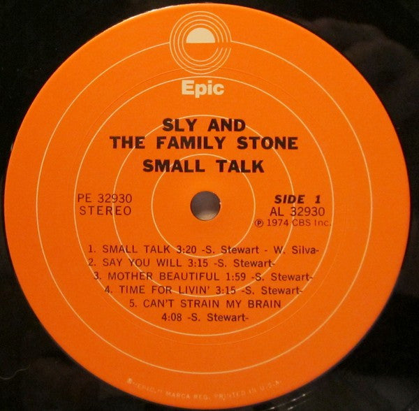 Sly & The Family Stone - Small Talk | Near Mint (NM) Very Good (VG)-