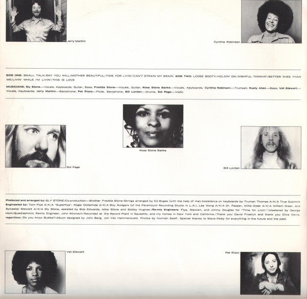 Sly & The Family Stone - Small Talk | Near Mint (NM) Very Good (VG)-