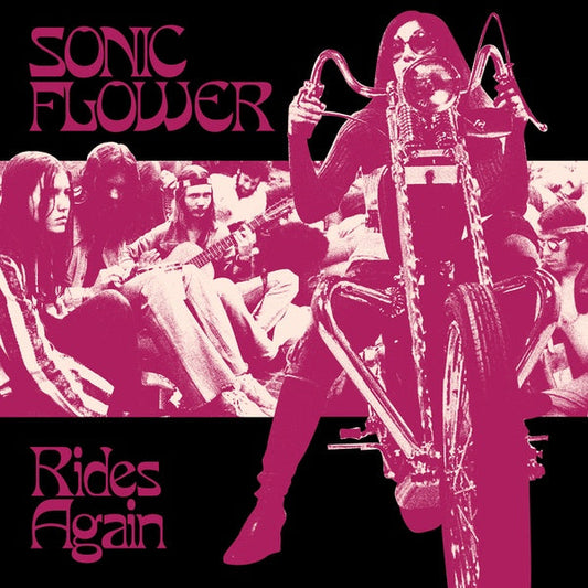 SONIC FLOWER - Rides Again (Alternate Cover) [Import] (WHITE/PINK/BLACK VINYL) | Mint (M) Mint (M)-