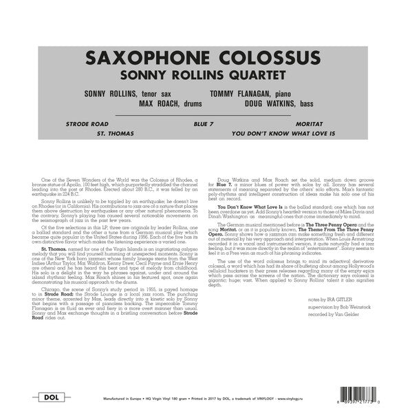 Sonny Rollins - Saxophone Colossus | Mint (M) Mint (M)-