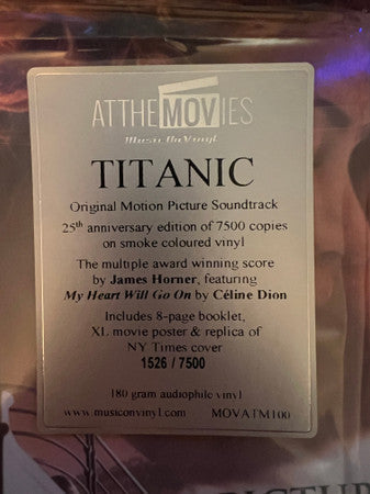 James Horner - Titanic (2xSMOKE VINYL) | Mint (M) Mint (M)-