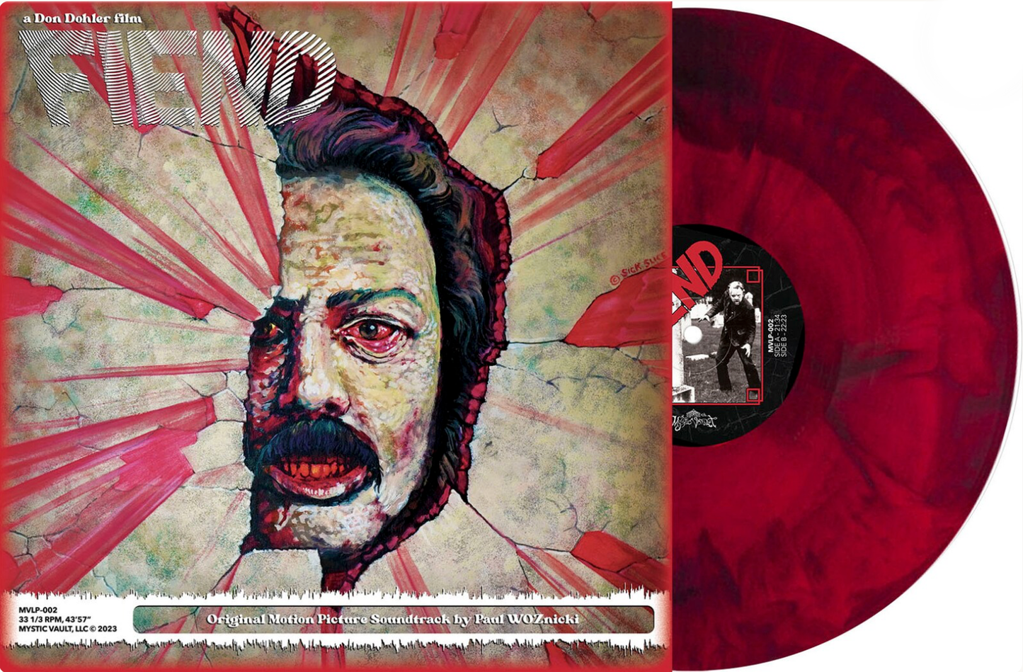 Paul Woznicki - Fiend (Red & Black Marble VINYL LP Mystic Vault MVLP-002) | NEW-