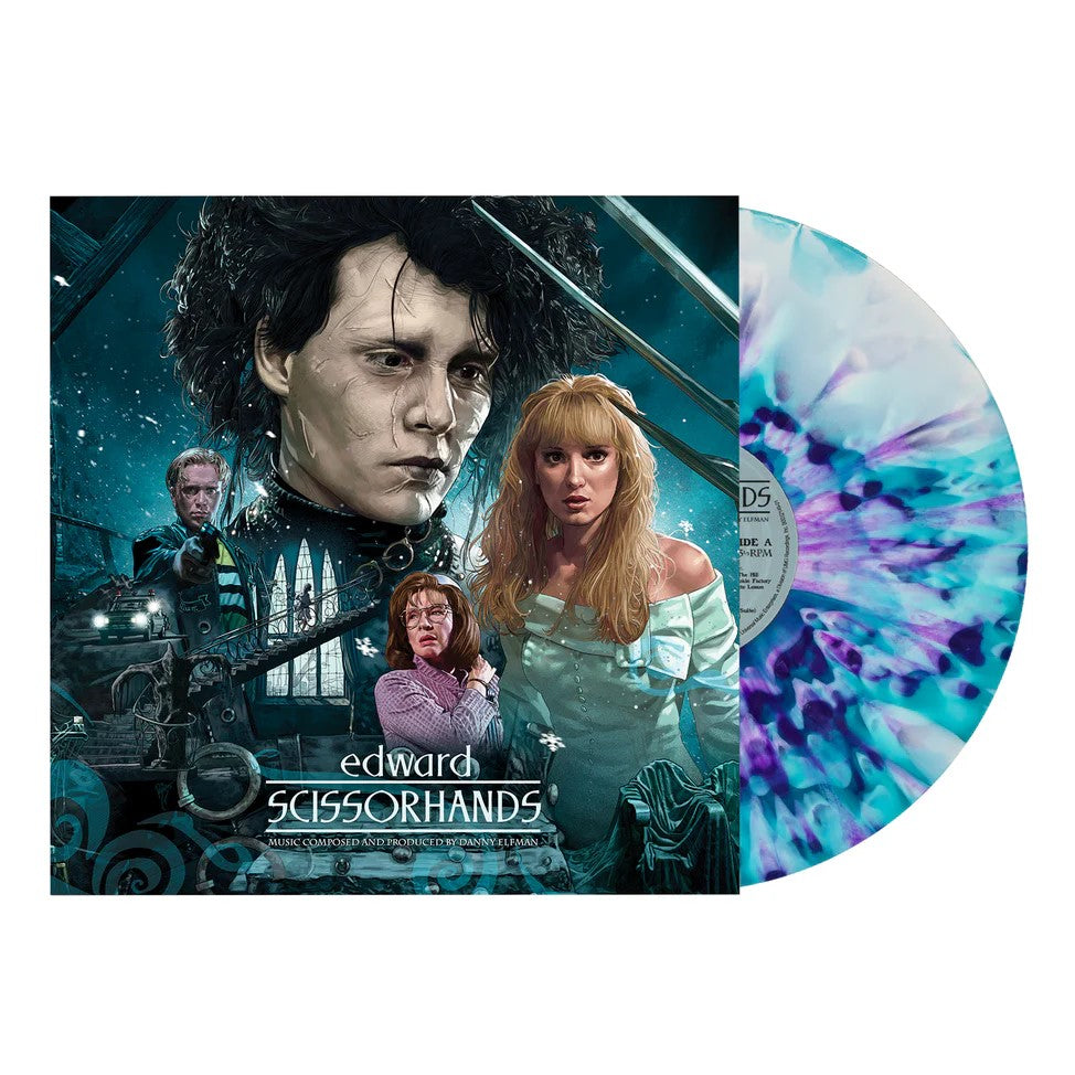 Danny Elfman - (PRE-ORDER 2/27/26) Edward Scissorhands (Blue & White w/ Purple Splatter Vinyl) | Mint (M) Mint (M)-