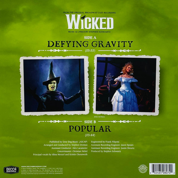 Defying Gravity / Popular (From "Wicked")(PICTURE VINYL) | Mint (M) Mint (M)-
