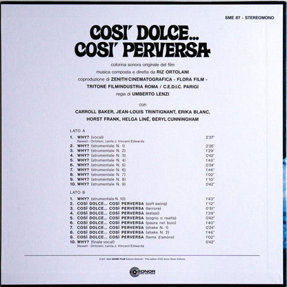 Riz Ortolani - Così Dolce... Così Perversa (Colonna Sonora Originale Del Film)(VINYL) | Mint (M) Mint (M)-