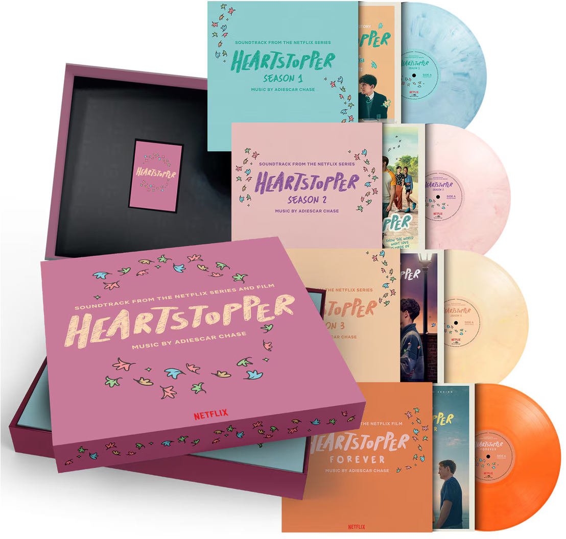 Adiescar Chase - (PRESALE 10/9/26) Heartstopper (MOV BLUE, PINK, YELLOW & ORANGE MARBLE 4LP BOX MUSIC ON VINYL: AT THE MOVIES MOVATM460 2026) | NEW-