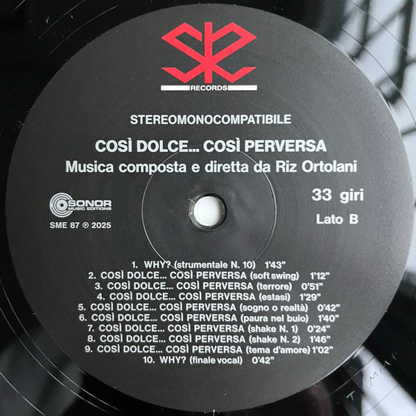 Riz Ortolani - Così Dolce... Così Perversa (Colonna Sonora Originale Del Film)(VINYL) | Mint (M) Mint (M)-