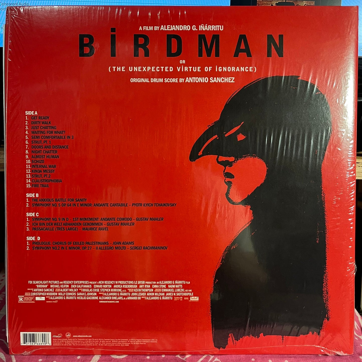 Birdman Or (The Unexpected Virtue Of Ignorance) (Original Drum Score By Antonio Sanchez) *NEW* | Mint (M) Mint (M)-