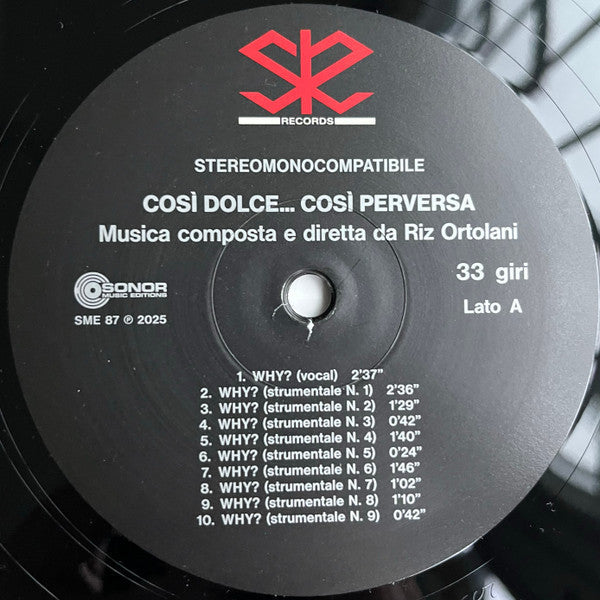Riz Ortolani - Così Dolce... Così Perversa (Colonna Sonora Originale Del Film)(VINYL) | Mint (M) Mint (M)-