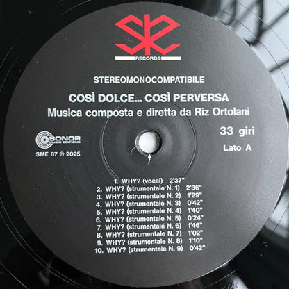 Riz Ortolani - Così Dolce... Così Perversa (Colonna Sonora Originale Del Film)(VINYL) | Mint (M) Mint (M)-