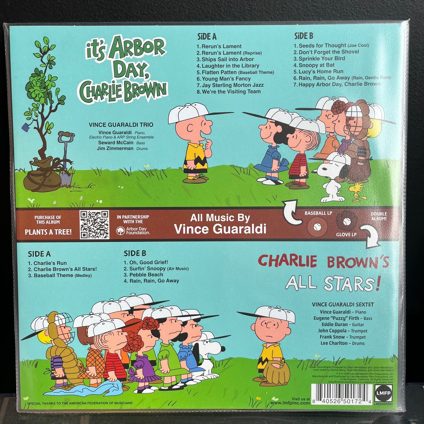 VINCE GUARALDI - IT'S ARBOR DAY, CHARLIE BROWN / CHARLIE BROWN'S (2026 RSD VINYL) | Mint (M) Mint (M)-