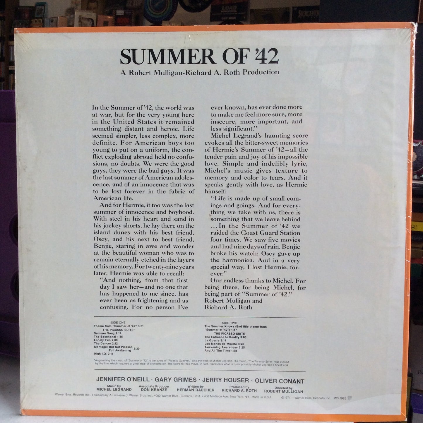 Michel Legrand - Summer Of '42 (VINYL) | Mint (M) Near Mint (NM)-