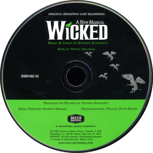 Stephen Schwartz - Wicked (Original Broadway Cast Recording) (CD) | Mint (M) Mint (M)-