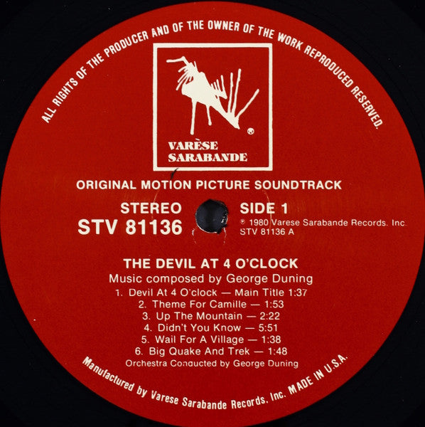 The Devil At 4 O'Clock (Original Motion Picture Soundtrack) (VINYL) | Mint (M) Near Mint (NM)-