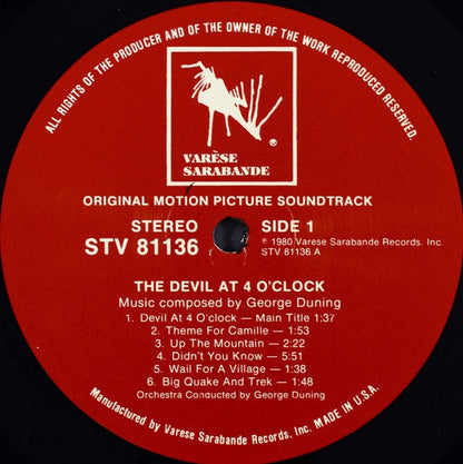 The Devil At 4 O'Clock (Original Motion Picture Soundtrack) (VINYL) | Mint (M) Near Mint (NM)-