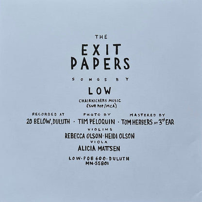 The Exit Papers (A Soundtrack By Low) (METALLIC GOLD VINYL) | Mint (M) Mint (M)-