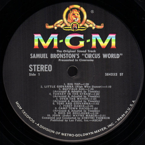 Dimitri Tiomkin - Circus World - The Original Sound Track Album (VINYL) | Mint (M) Near Mint (NM)-