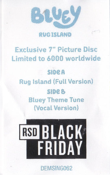 Rug Island (Full Version) (7" PICTURE VINYL) | Mint (M) Mint (M)-