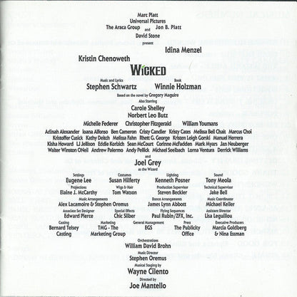 Stephen Schwartz - Wicked (Original Broadway Cast Recording) (CD) | Mint (M) Mint (M)-