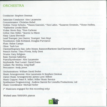 Stephen Schwartz - Wicked (Original Broadway Cast Recording) (CD) | Mint (M) Mint (M)-