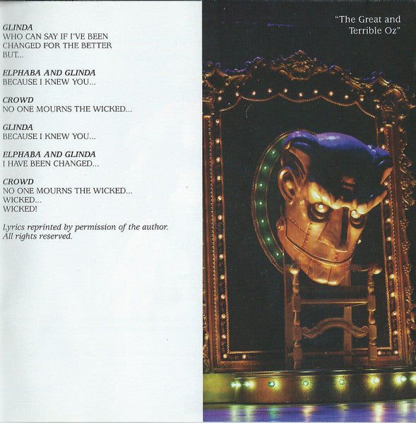 Stephen Schwartz - Wicked (Original Broadway Cast Recording) (CD) | Mint (M) Mint (M)-