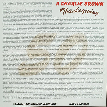 Vince Guaraldi Quintet - A Charlie Brown Thanksgiving: 50th Anniversary (VINYL) | Mint (M) Mint (M)-