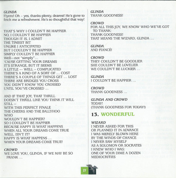 Stephen Schwartz - Wicked (Original Broadway Cast Recording) (CD) | Mint (M) Mint (M)-