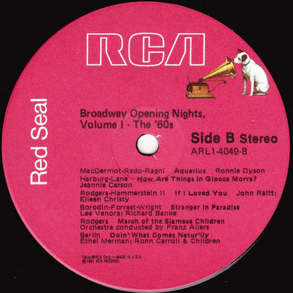 Various - Broadway Opening Nights - Vol. 1 | Mint (M) Near Mint (NM)-