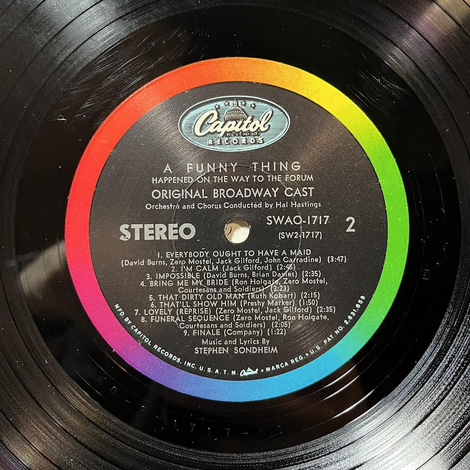 "A Funny Thing Happened On The Way To The Forum" O - A Funny Thing Happened On The Way To The Forum (VINYL) | Excellent+ (EX+) Excellent (EX)--