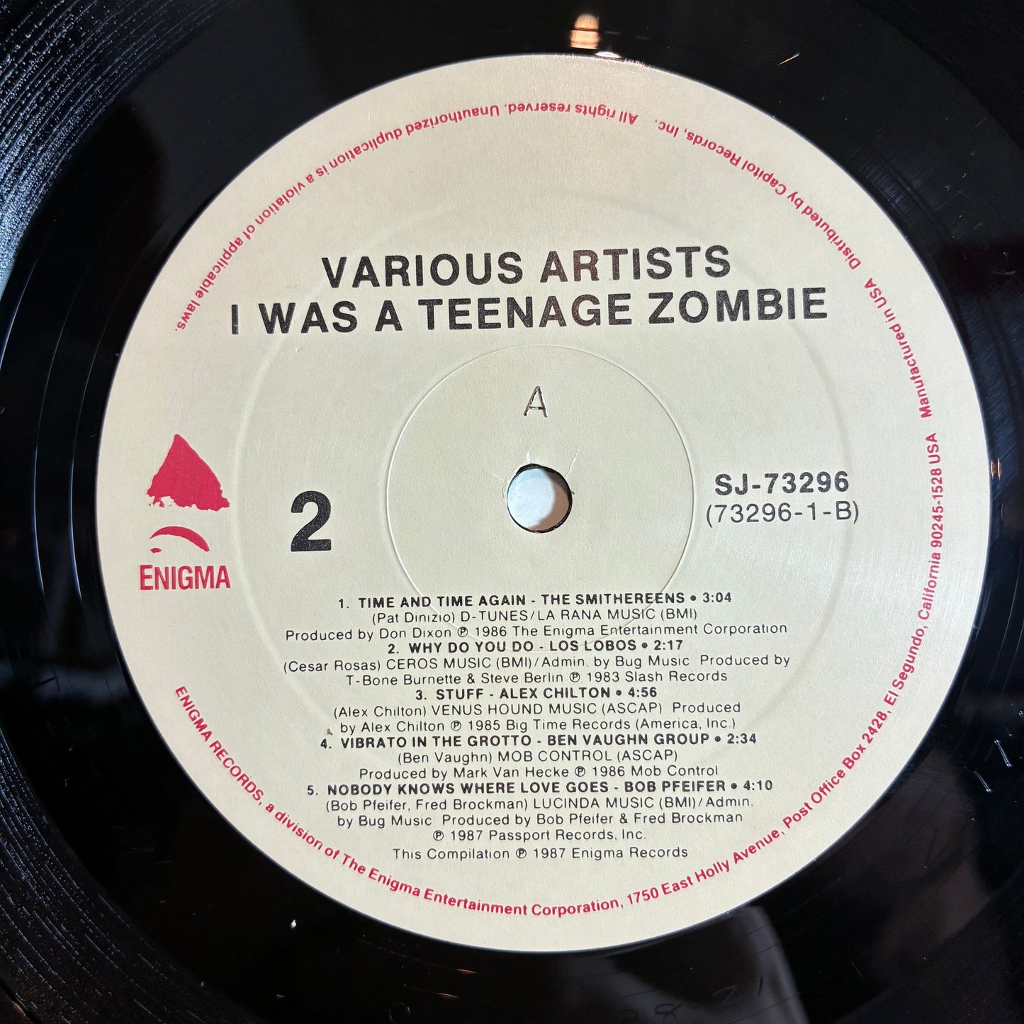 Various - I Was A Teenage Zombie (Original Motion Picture Soundtrack) (VINYL) | Excellent+ (EX+) Excellent (EX)-