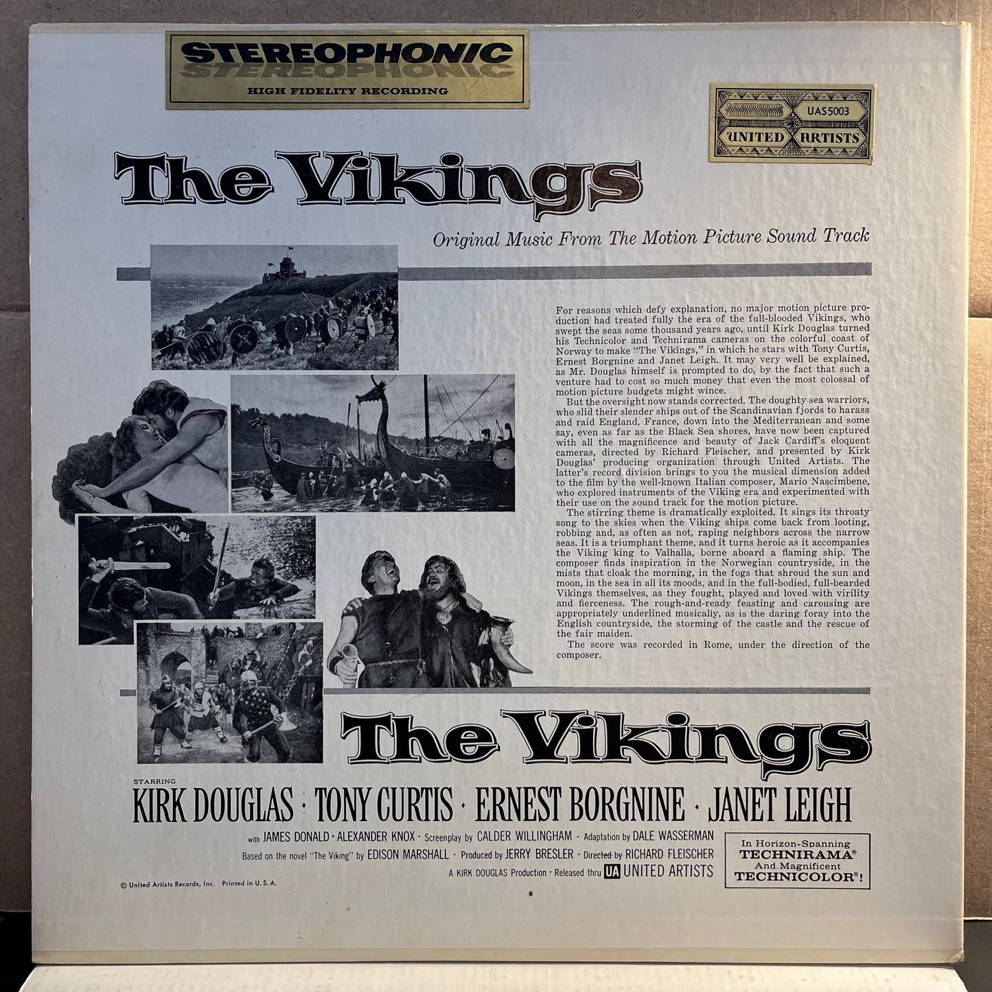Mario Nascimbene - The Vikings (Original Music From The Motion Picture Sound Track) | Excellent (EX) Excellent (EX)--