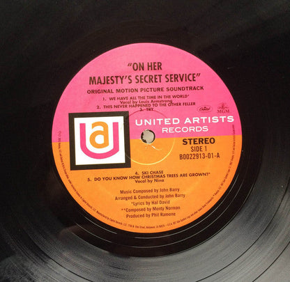 John Barry - On Her Majesty's Secret Service (Original Motion Picture Soundtrack) (VINYL) | Excellent (EX) Near Mint (NM)--
