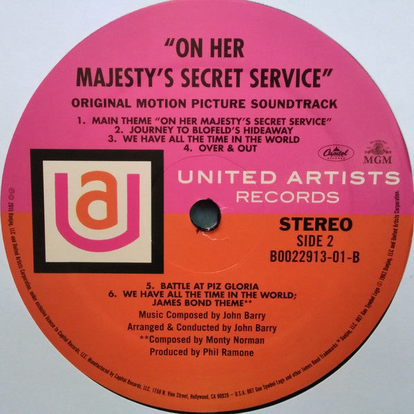 John Barry - On Her Majesty's Secret Service (Original Motion Picture Soundtrack) (VINYL) | Excellent (EX) Near Mint (NM)--