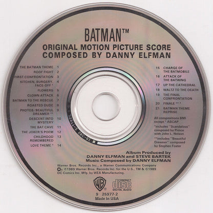 Danny Elfman - Batman (Original Motion Picture Score) (CD) | Excellent (EX) Excellent (EX)--