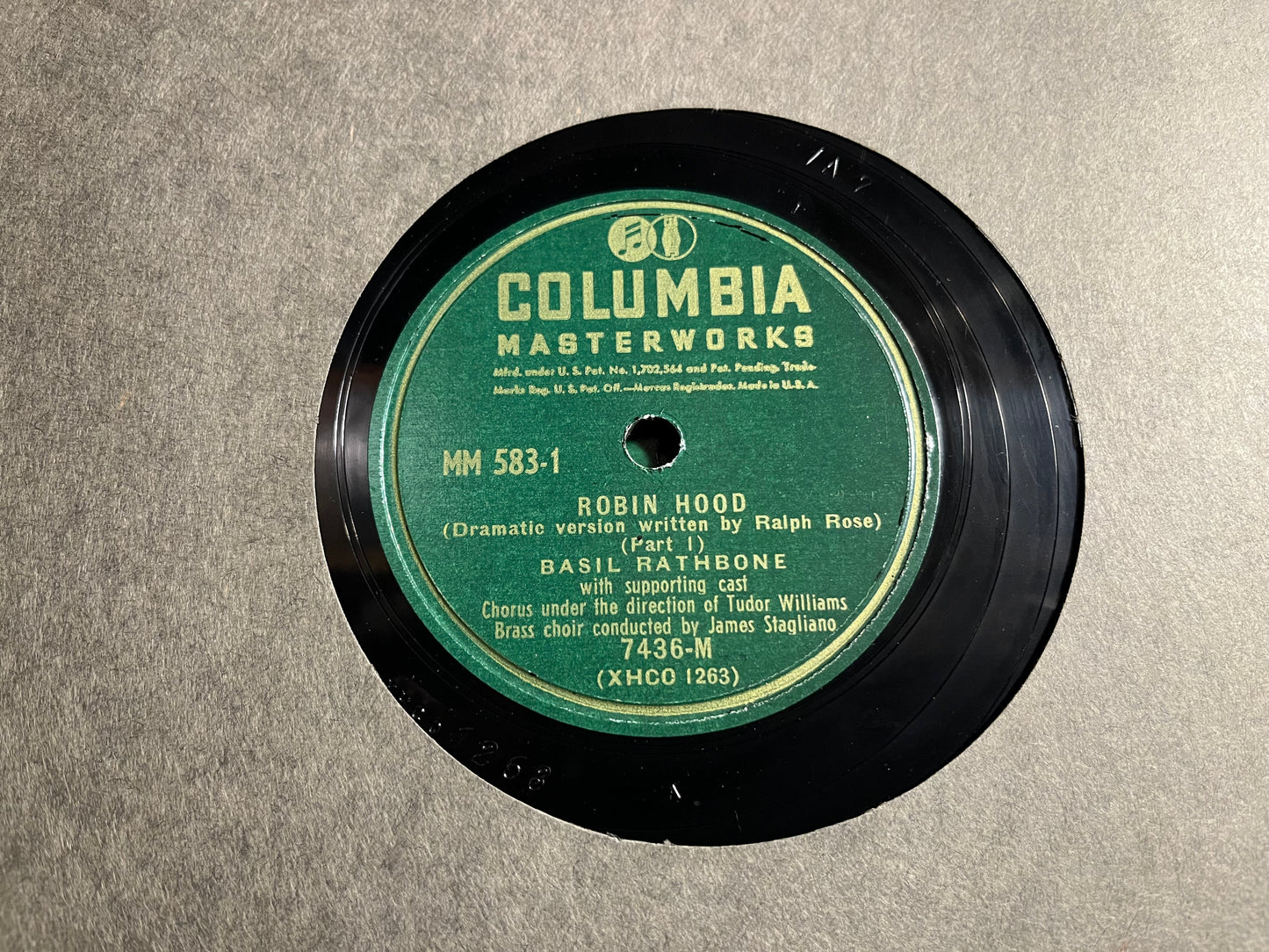 Basil Rathbone - Robin Hood *78RPM* | Excellent (EX) Very Good Plus (VG+)--