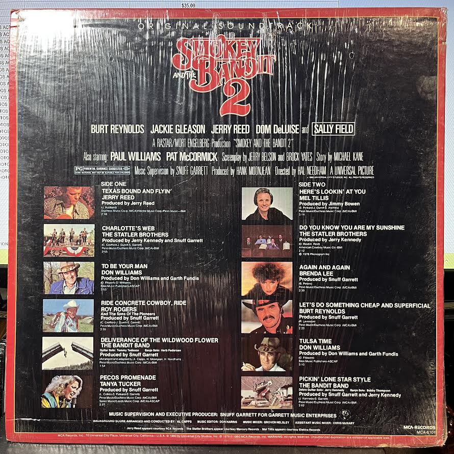 Smokey And The Bandit 2 (Original Soundtrack) (VINYL) | Near Mint- (NM-) Near Mint- (NM-)-
