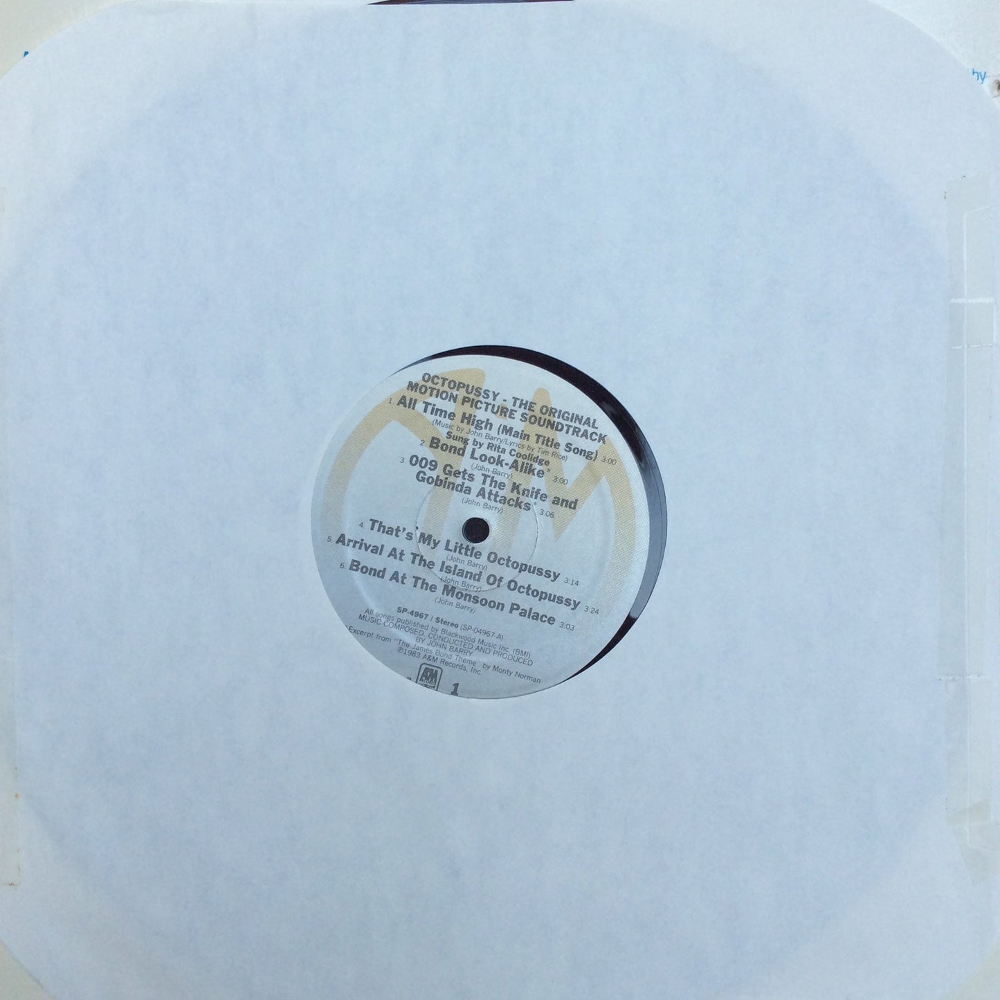 John Barry - Octopussy (Original Motion Picture Soundtrack) (VINYL) | Near Mint- (NM-) Excellent (EX)-