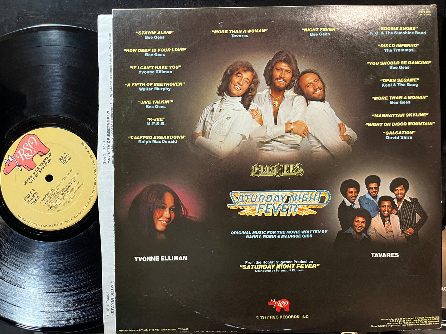 Various - Saturday Night Fever (The Original Movie Sound Track) (VINYL 2xLP RSO 2658 123 1977) | Near Mint- (NM-) Excellent (EX)--