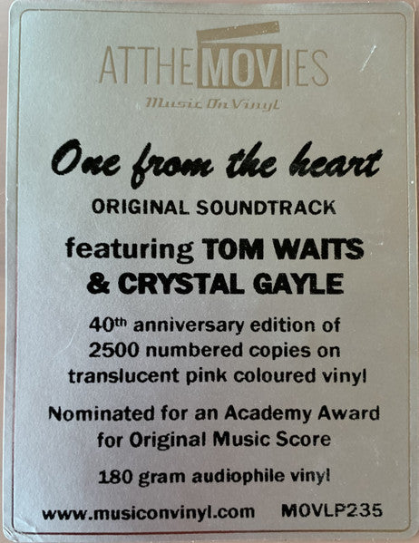 Tom Waits - One From The Heart (The Original Motion Picture Soundtrack Of Francis Coppola's Movie) (VINYL) | Near Mint (NM) Near Mint (NM)-