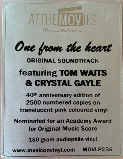 Tom Waits - One From The Heart (The Original Motion Picture Soundtrack Of Francis Coppola's Movie) (VINYL) | Near Mint (NM) Near Mint (NM)-